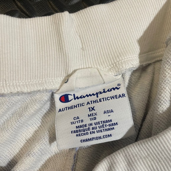 Champion Athleticwear Shorts Women's 1X Blue White‎ Plaid Drawstring Casual - Picture 3 of 6